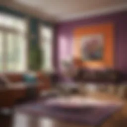 Vibrant color palette for house painting