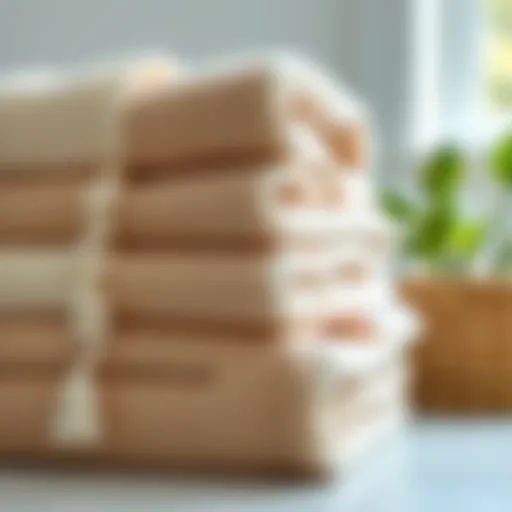 Soft and plush towels stacked neatly
