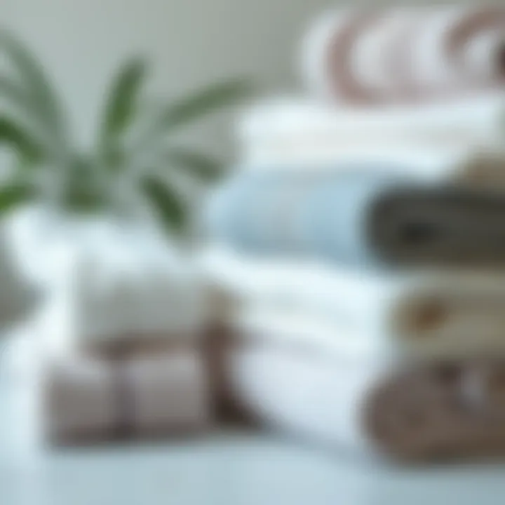 Selection of high-quality towel materials