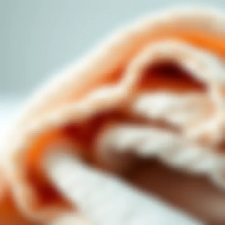 Close-up of towel texture and fibers