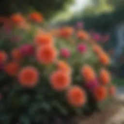 A vibrant selection of year-round blooming flowers in a garden.