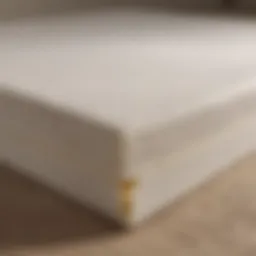 Close-up of premium memory foam mattress layers showcasing quality