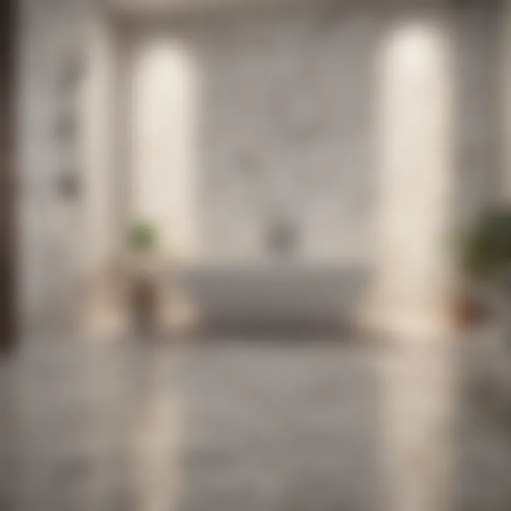 Marble effect tiles adding luxury to the bathroom