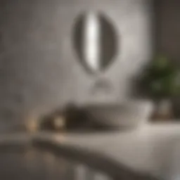 Textured ceramic tiles enhancing a modern bathroom