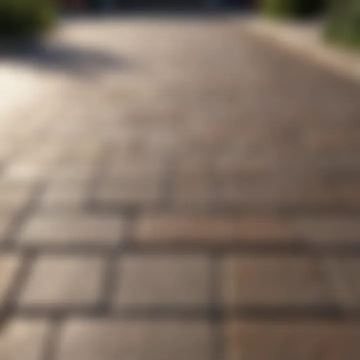 Before and after comparison of paver surfaces