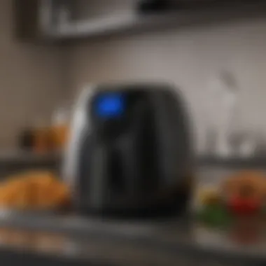 A well-maintained air fryer set on a kitchen countertop.