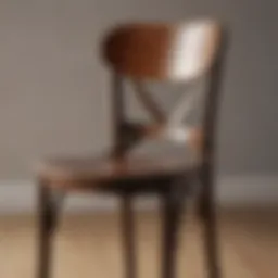A beautifully painted wooden chair showcasing a glossy finish