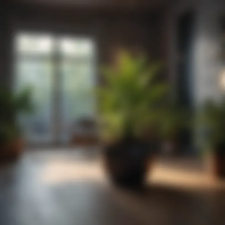 An elegant home with indoor plants