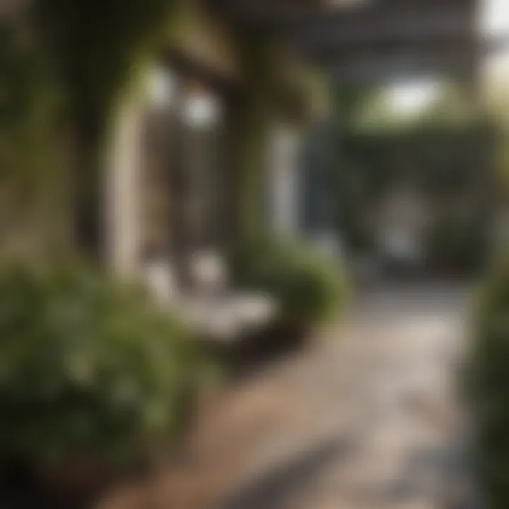 Elegant patio design showcasing lush greenery