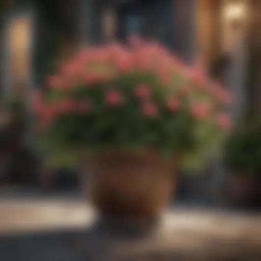 Vibrant collection of small flowering patio plants
