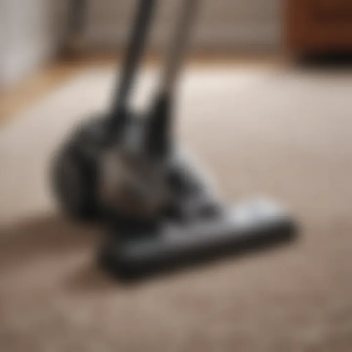 A modern vacuum cleaner on a stylish carpet