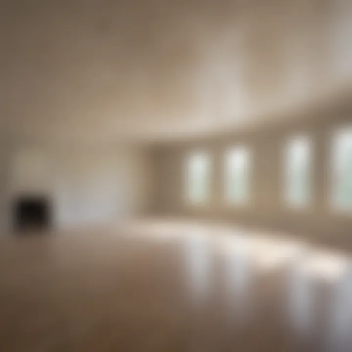 A beautifully finished room after popcorn ceiling removal showcasing smooth surfaces