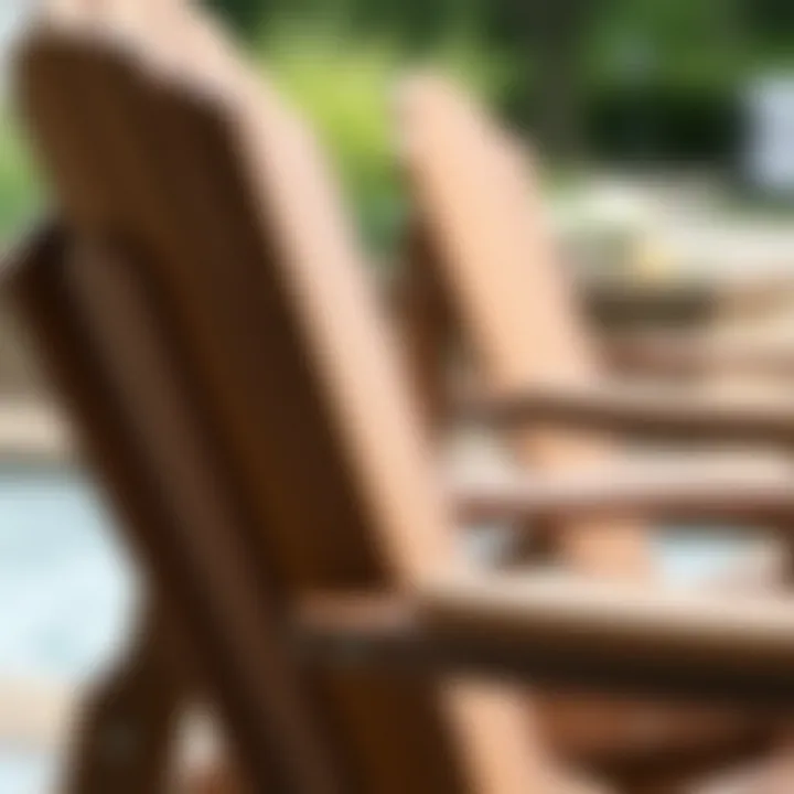 Comfort Redefined: Ergonomic Features of Adirondack Chairs Close-up of the ergonomic design features of an Adirondack chair