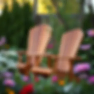 Maintaining Outdoor Elegance: Tips for Wood Adirondack Chairs Well-maintained wood Adirondack chairs in a garden setting