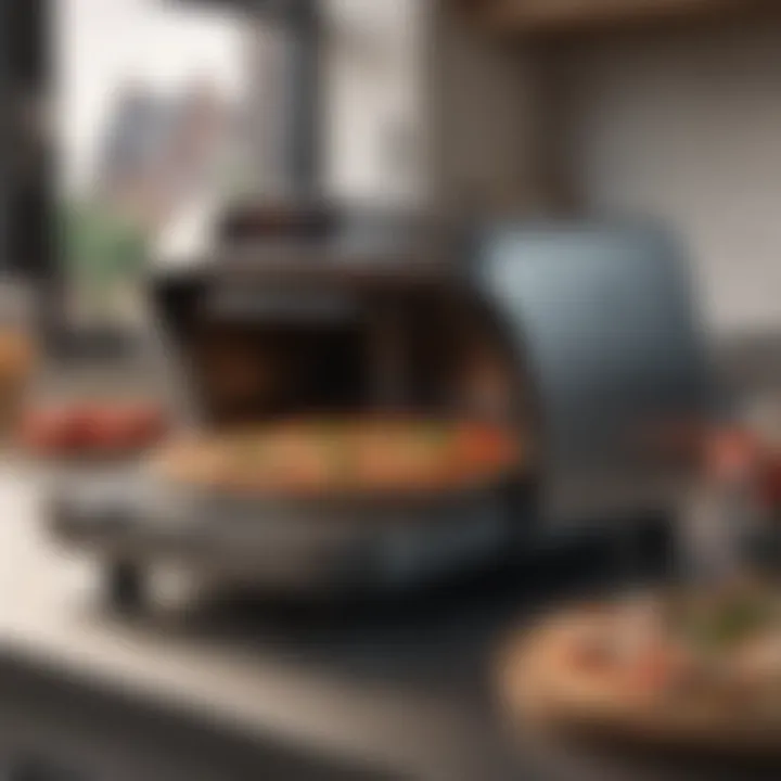 Interior view highlighting the advanced features of the Breville Pizza Cooker