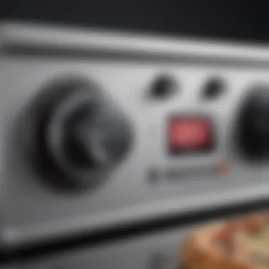 A close-up of the Breville Pizza Cooker's control panel and settings