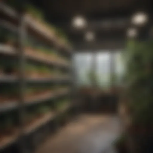Various materials for greenhouse shelving