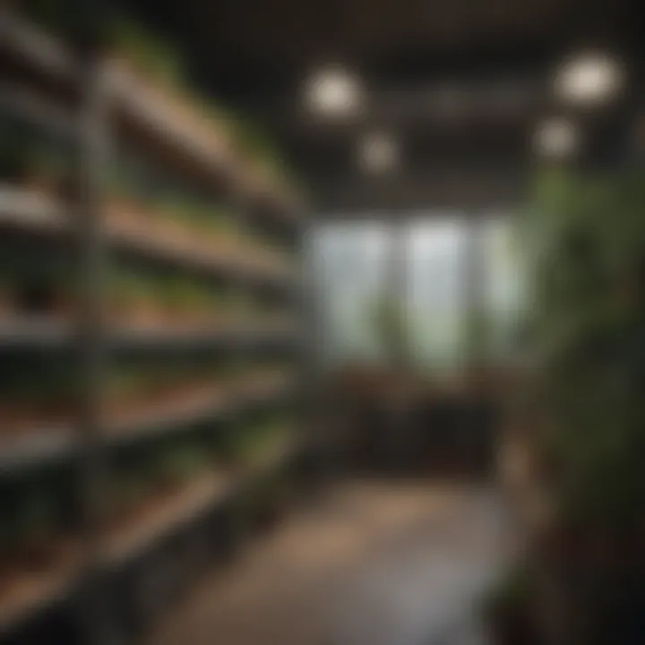 Various materials for greenhouse shelving