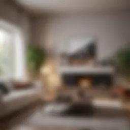 Stylish living room showcasing modern furniture