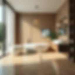 Elegant tile flooring in a contemporary bathroom setting