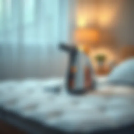 Steam Cleaning Effectiveness Steam cleaner in action on a mattress