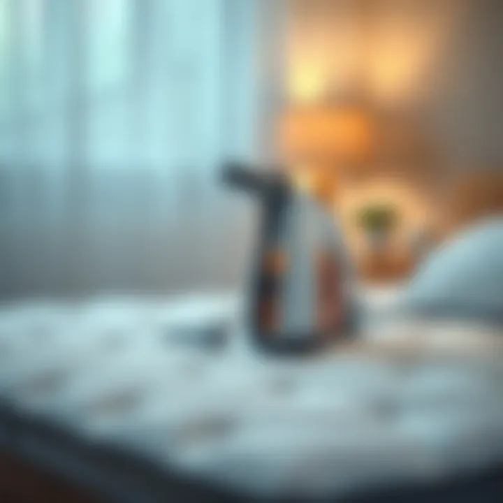 Steam Cleaning Effectiveness Steam cleaner in action on a mattress