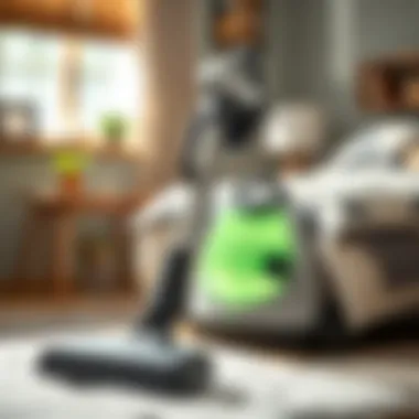 Steam Cleaner Features Overview Close-up of steam cleaning features