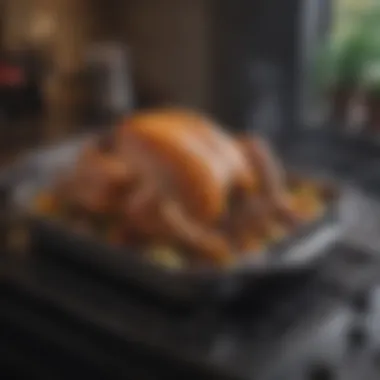 Versatile Non-Stick Roasting Pan A versatile non-stick turkey roasting pan for effortless cleanup and excellent cooking performance