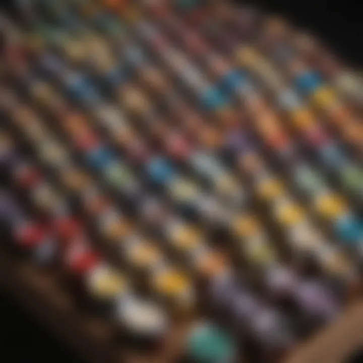 An array of paint cans in various colors suitable for wood furniture