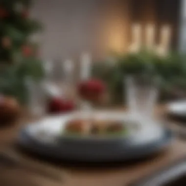 A Modern Approach to Christmas Table Setting Contemporary Christmas table arrangement featuring modern tableware and minimalist decor