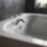 Close-up of clean bathtub jets showcasing their pristine condition