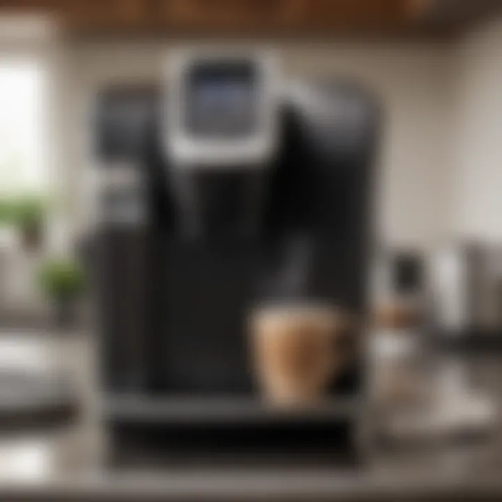 Before and after images showcasing the cleanliness of a Keurig coffee maker