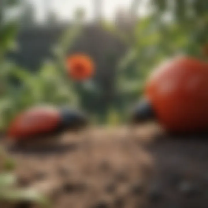 Illustration of beneficial insects attracted by companion plants.