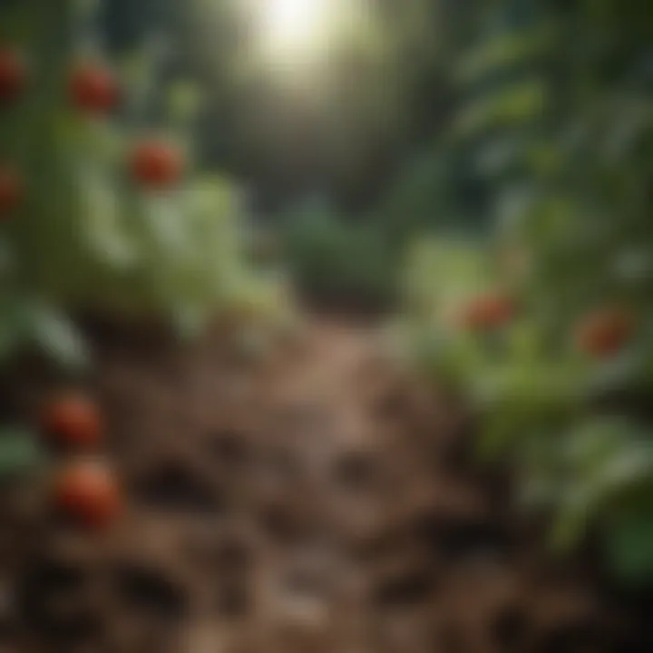 Healthy soil enriched by companion planting techniques.