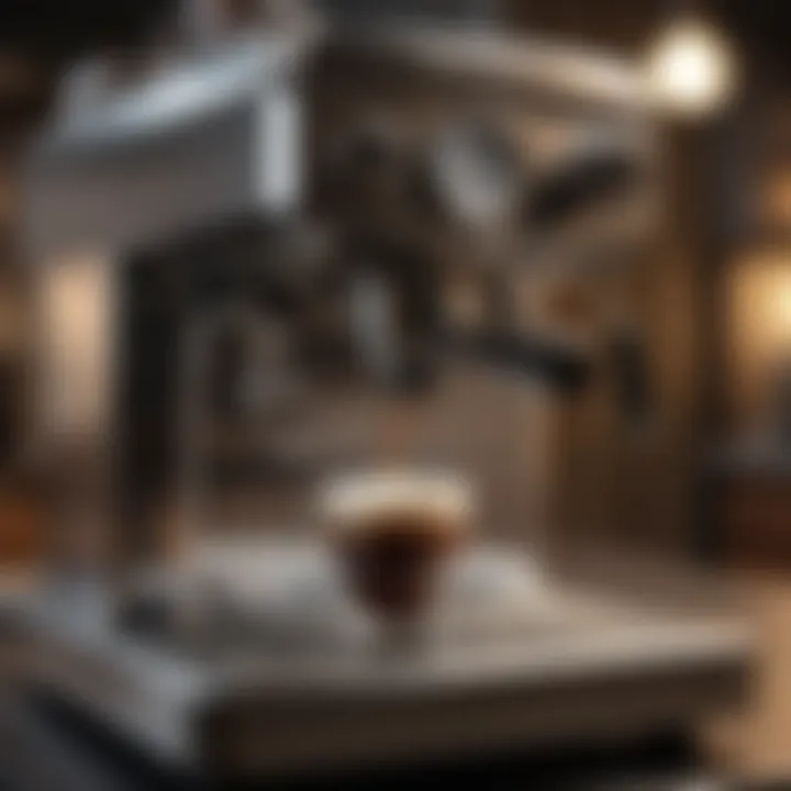 An espresso machine highlighting its brewing capabilities and elegant construction.