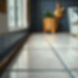 Close-up view of clean tile grout