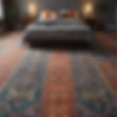 Eclectic Floor Bedding Arrangement Eclectic floor bedding arrangement showcasing vibrant colors and patterns