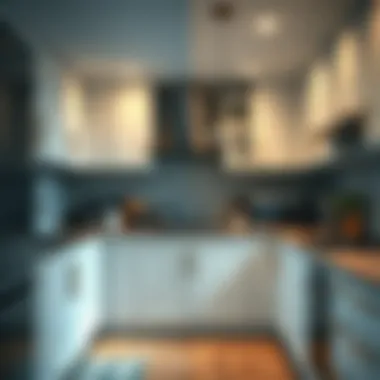 Before and after comparison of a cleaned kitchen area