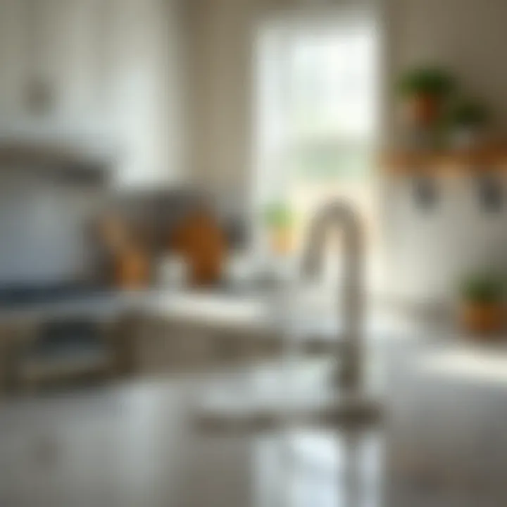 A spotless countertop showcasing effective cleaning techniques