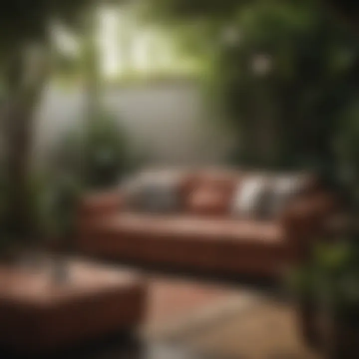 Couch cover in a garden-inspired interior