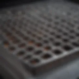 Close-up of a beautifully cleaned stove top grate