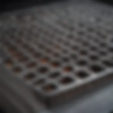 Close-up of a beautifully cleaned stove top grate