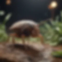 Illustration of various indoor mite species