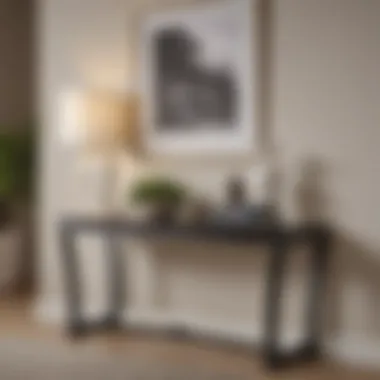 Enhancing Aesthetics with Two-Leg Console Table Elegant styling of a two-leg console table with decorative elements