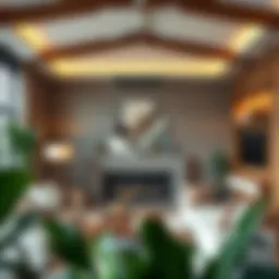 Air filtration system in a modern living room