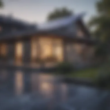 Integrating Solar Energy Solutions in Home Design Solar panels on the roof of a modern house