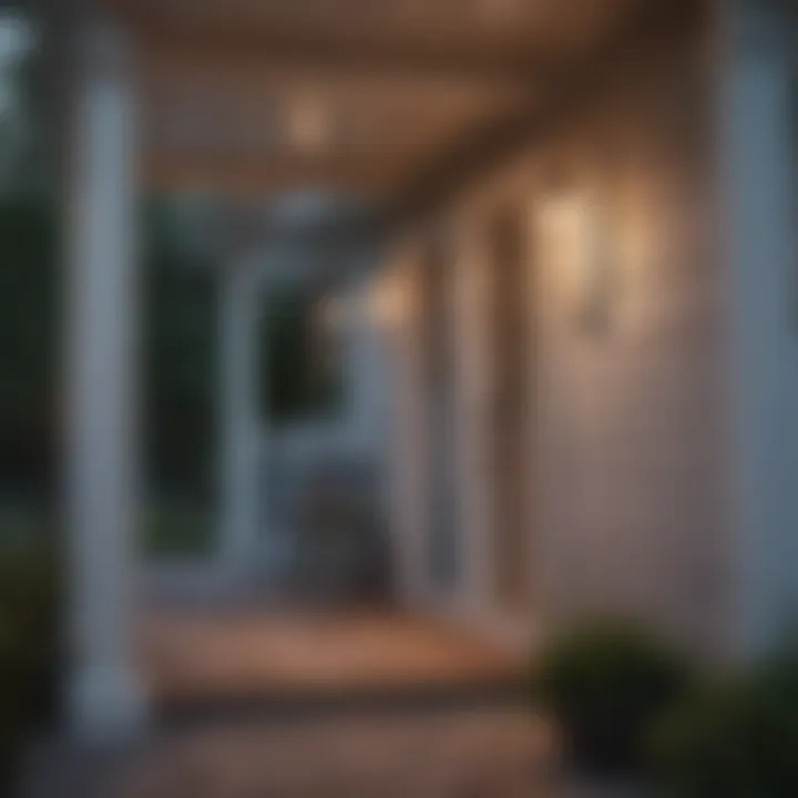 Modern cottage porch light design showcasing sleek lines