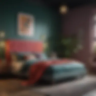 Eclectic Bedroom Inspiration Colorful urban chic bedroom featuring eclectic decor