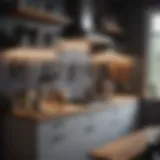 Creative layout of a small kitchen work station with organized tools