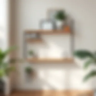Minimalist Shelf Design Minimalist shelf design featuring geometric decor